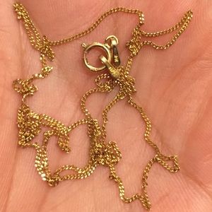 Solid 10k gold necklace lightweight vintage